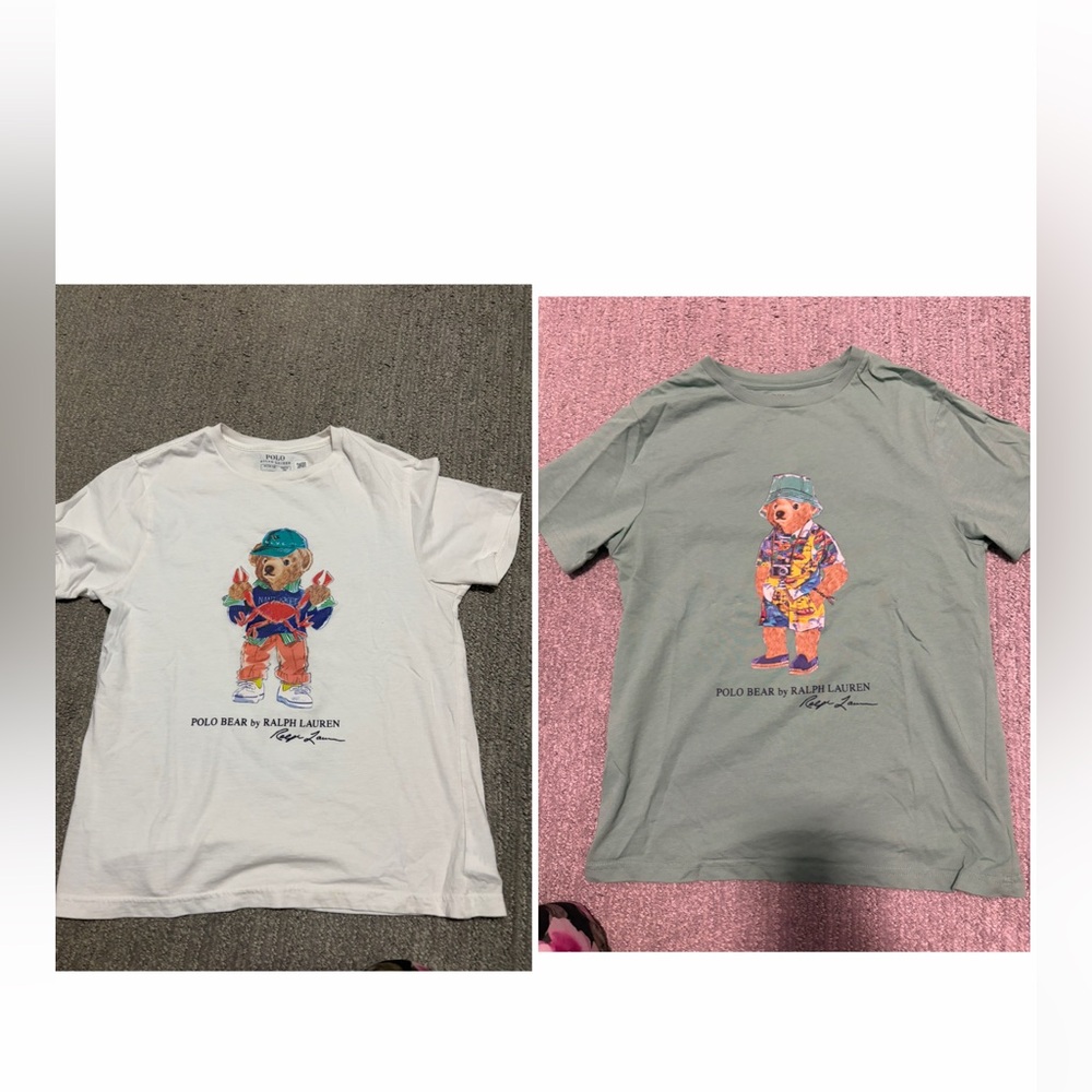 Polo by Ralph Lauren TWO tees with Colorful Polo Bear graphic. Selling BOTH.